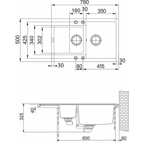 Franke Maris - Lavello In Fragranite MRG 651-78, 780x500 Mm, Grigio Pietra 114.0285.340 2 Franke Maris - Lavello In Fragranite MRG 651-78, 780x500 Mm, Grigio Pietra 114.0285.340 - immagine 2