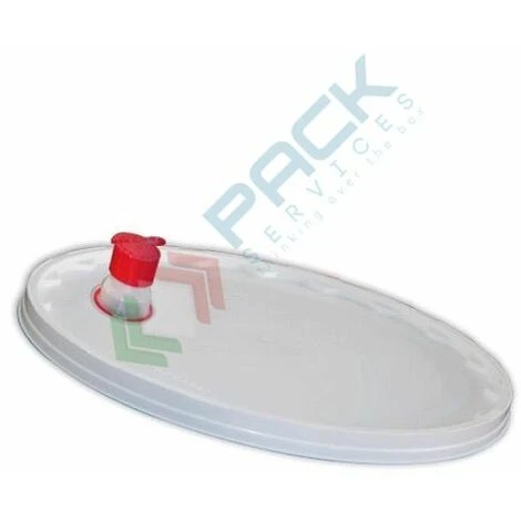 Coperchio In Plastica (PP), Sigillo Di Garanzia E Bocchello Per Secchio Conico 21 Lt (VDR21000) 1 Coperchio In Plastica (PP), Sigillo Di Garanzia E Bocchello Per Secchio Conico 21 Lt (VDR21000)
