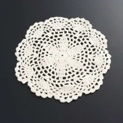 Bestonzon Set Di 12 Centrini All'uncinetto Fantasia Floreale - In Cotone, Antiscivolo - Beige - Per Caffè, Bevande, Tazza -Wenko Negozio 63850605 3