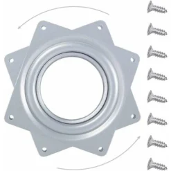 Piatto Girevole Piatto Girevole Piattaforma Girevole Quadrata Girevole A 360 Gradi Con Cuscinetti A Sfera In Acciaio Per Armadio Da Cucina Bancone Dispensa (4 Pollici)