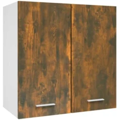 Mobile Pensile Rovere Fumo 60x31x60 Cm In Legno Ingegnerizzato VidaXL