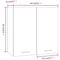Mobile Pensile Rovere Fumo 60x31x60 Cm In Legno Ingegnerizzato VidaXL 7 Mobile Pensile Rovere Fumo 60x31x60 Cm In Legno Ingegnerizzato VidaXL -Wenko Negozio 66305097 3