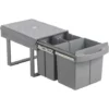 Pattumiera Estraibile Sottolavello Mobile Cucina Differenziata 3 Bidoni 40Lt