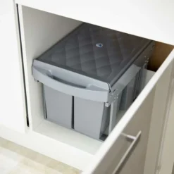 Pattumiera Estraibile Sottolavello Mobile Cucina Differenziata 3 Bidoni 40Lt -Wenko Negozio 66360909 5
