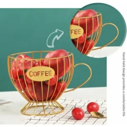 Portacialde Di Caffè, Contenitore Per Crema Di Caffè In Metallo, Cestelli Multipli Per La Conservazione Del Caffè Espresso E Bancone Da Cucina, Tavolino Da Caffè (oro) -Wenko Negozio 66562953 3