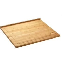 King Home TAGLIERE GIGANTE IN BAMBU C/SCANALATURA PER RACCOLTA LIQUIDI 54x46x3,5h Cm