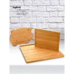 King Home TAGLIERE GIGANTE IN BAMBU C/SCANALATURA PER RACCOLTA LIQUIDI 54x46x3,5h Cm -Wenko Negozio 67359414 4