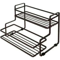 Pratico Portaspezie, Portaspezie Da Cucina, Organizer Per Il Bagno, Portaspezie A 2 Livelli, Ideale Per La Conservazione Della Casa