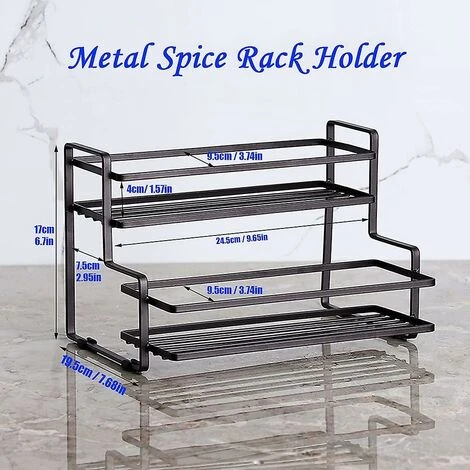 Pratico Portaspezie, Portaspezie Da Cucina, Organizer Per Il Bagno, Portaspezie A 2 Livelli, Ideale Per La Conservazione Della Casa 2 Pratico Portaspezie, Portaspezie Da Cucina, Organizer Per Il Bagno, Portaspezie A 2 Livelli, Ideale Per La Conservazione Della Casa - immagine 2