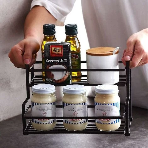 Pratico Portaspezie, Portaspezie Da Cucina, Organizer Per Il Bagno, Portaspezie A 2 Livelli, Ideale Per La Conservazione Della Casa 5 Pratico Portaspezie, Portaspezie Da Cucina, Organizer Per Il Bagno, Portaspezie A 2 Livelli, Ideale Per La Conservazione Della Casa - immagine 5