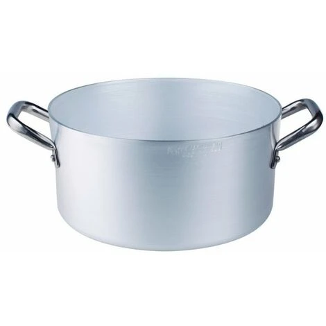 Casseruola Alta In Alluminio - 2 Manici - Ø24xh13 Cm 1 Casseruola Alta In Alluminio - 2 Manici - Ø24xh13 Cm