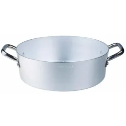 Casseruola Bassa In Alluminio - 2 Manici - Ø28xh10 Cm