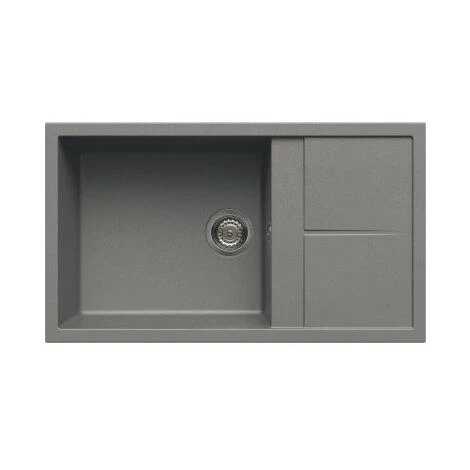 ELLECI Unico 410 LGU41048 Lavello 86X50 Cm 1 Vasca Rettangolare Con Gocciolatoio Granitek Grigio 1 ELLECI Unico 410 LGU41048 Lavello 86X50 Cm 1 Vasca Rettangolare Con Gocciolatoio Granitek Grigio