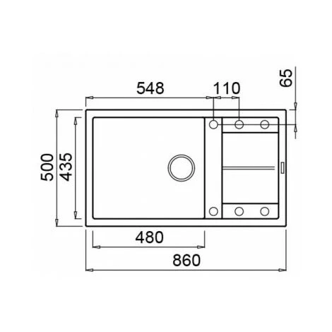 ELLECI Unico 410 LGU41048 Lavello 86X50 Cm 1 Vasca Rettangolare Con Gocciolatoio Granitek Grigio 2 ELLECI Unico 410 LGU41048 Lavello 86X50 Cm 1 Vasca Rettangolare Con Gocciolatoio Granitek Grigio - immagine 2