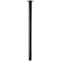 Tavolo Fisso HETTICH Con Gamba Quadrata, H.70 Cm In Acciaio Epossidico Nero HETTICH