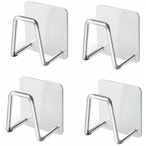 GroupM IT4pcs Portaspugne Per Colla Senza Unghie Portaspugne In Acciaio Inossidabile Portaspugne Per Utensili Da Cucina 1 GroupM IT4pcs Portaspugne Per Colla Senza Unghie Portaspugne In Acciaio Inossidabile Portaspugne Per Utensili Da Cucina