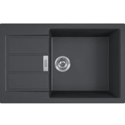 Franke SIRIUS - 2.0 S2D 611-78 Tectonite®, Lavello A Incasso Con Vasca XL Nero