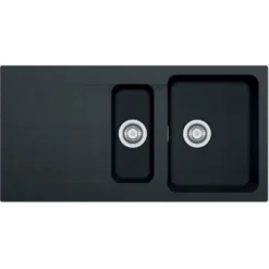 Franke Orion OID 651, Lavello Con Gocciolatoio Reversibile E Bacinella 100 X 51 Cm, Tectonite®, Carbone (OID651C)