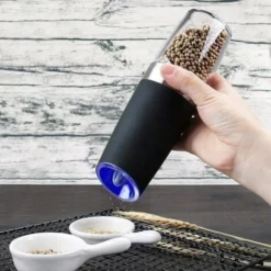 Macinapepe Elettrico Macinapepe Per Spezie Macinapepe In Acciaio Inossidabile Macinapepe In Ceramica 2 Pezzi Con LED (nero) -Wenko Negozio 69716430 5