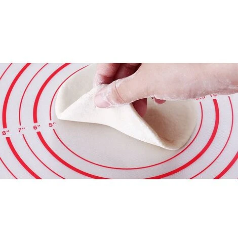 MINKUROW Tappetino Da Forno Antiaderente In Silicone Con Misure 1 Pz Per 60 X 60 Cm (Rosso) 3 MINKUROW Tappetino Da Forno Antiaderente In Silicone Con Misure 1 Pz Per 60 X 60 Cm (Rosso) - immagine 3