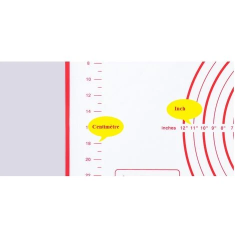 MINKUROW Tappetino Da Forno Antiaderente In Silicone Con Misure 1 Pz Per 60 X 60 Cm (Rosso) 4 MINKUROW Tappetino Da Forno Antiaderente In Silicone Con Misure 1 Pz Per 60 X 60 Cm (Rosso) - immagine 4