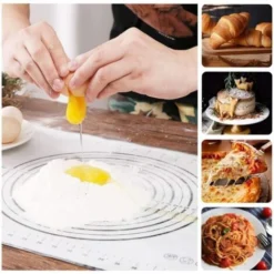 MINKUROW Tappetino Da Forno In Silicone Antiaderente Tappetino Per Impasto Con Misure 1 Pz Per 60 X 60 Cm (Nero) 7 MINKUROW Tappetino Da Forno In Silicone Antiaderente Tappetino Per Impasto Con Misure 1 Pz Per 60 X 60 Cm (Nero) -Wenko Negozio 69790747 3