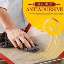 MINKUROW Tappetino Da Forno - 1 Tappetino In Silicone Antiaderente Riutilizzabile - Adatto Al Forno E Al Microonde, Lavabile In Lavastoviglie - Certificato Privo Di Bpa Ed Ecologico - Pasticceria Idea -Wenko Negozio 69790909 3