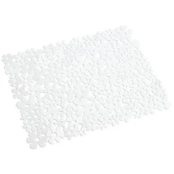 WENKO Tappetino Per Lavello Flower Bianco - Plastica, Plastica, 26 X 31 Cm, Bianco
