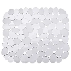 WENKO Tappetino Per Lavello Stone - Plastica, Plastica, 26 X 31 Cm, Trasparente