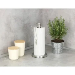 WENKO Portarotolo Carta Cucina Preston Acciaio Inossidabile, Acciaio Inossidabile, 15 X 33 X 15 Cm, Argento Opaco -Wenko Negozio 70685448 3