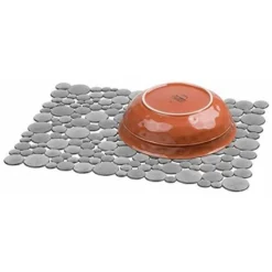 IDesign Tappetino Lavandino, Tappetino Lavello Cucina Grande In Plastica, Accessori Lavello Che Proteggono Stoviglie E Lavelli In Acciaio, Grigio