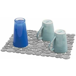 IDesign Tappetino Lavandino, Tappetino Lavello Cucina Grande In Plastica, Accessori Lavello Che Proteggono Stoviglie E Lavelli In Acciaio, Grigio -Wenko Negozio 70686617 4