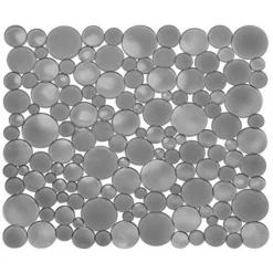 IDesign Tappetino Lavandino, Tappetino Lavello Cucina Di Misura Standard In Plastica, Accessori Lavello Che Proteggono Stoviglie E Lavelli In Acciaio E Ceramica, Grigio