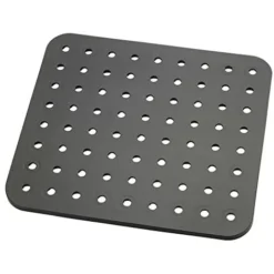 WENKO Tappetino Per Lavello Kristall Nero - Extra Spesso, Plastica, 27.5 X 1 X 31 Cm, Nero