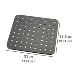 WENKO Tappetino Per Lavello Kristall Nero - Extra Spesso, Plastica, 27.5 X 1 X 31 Cm, Nero -Wenko Negozio 70692389 3