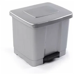 Metaltex 73701280 Pattumiera A Pedale, Due Scomparti, 33 Litri, Grigio -Wenko Negozio 70707987 3