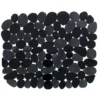 WENKO Tappetino Per Lavello Stone Nero, Protegge Il Lavello, Tagliabile Su Misura, In Plastica, 31 X 26 Cm, Colore Nero