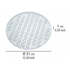 WENKO Tappetino Per Lavello Kristall Rotondo Trasparente - Extra Spesso, Plastica, 31 X 1 X 31 Cm, Trasparente -Wenko Negozio 70742202 3