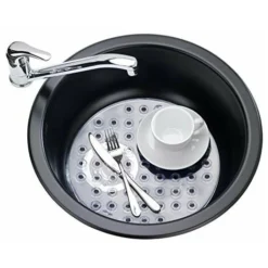 WENKO Tappetino Per Lavello Kristall Rotondo Trasparente - Extra Spesso, Plastica, 31 X 1 X 31 Cm, Trasparente -Wenko Negozio 70742202 4