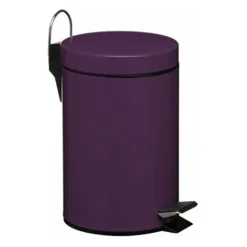 Premier Housewares 506435 Pattumiera A Pedale In Acciaio Inox, 3 L, Viola