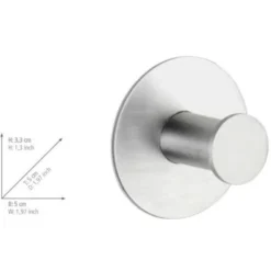 WENKO Gancio Celano Acciaio Inossidabile, Acciaio Inossidabile, 5 X 3.3 X 5 Cm, Opaco 5 WENKO Gancio Celano Acciaio Inossidabile, Acciaio Inossidabile, 5 X 3.3 X 5 Cm, Opaco -Wenko Negozio 70754370 3