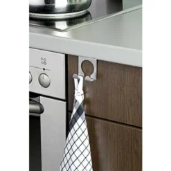 WENKO Gancio Doppio Sopra Anta Inox Satinato Acciaio Inossidable, Acciaio Inossidabile, 5 X 5 X 5 Cm, Argento Opaco -Wenko Negozio 70766733 4