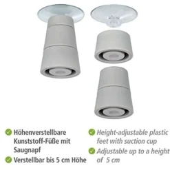 Wenko Patas Para Tablas De Vidrio 4 PCS, Grigio, 24.5x10x2.5 Cm -Wenko Negozio 70770727 3