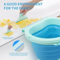 Elegante Pattumiera Da Cucina Pieghevole Porta Della Cucina Pattumiera Fissata Al Muro Per Auto Casa Ufficio, 4 L (blu) -Wenko Negozio 70835304 3