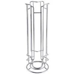 Portacapsule, Portacapsule Caffè, Dosatore Capsule Caffè, Portacapsule Caffè, Filo Cromato, Argento, 32,5 Cm