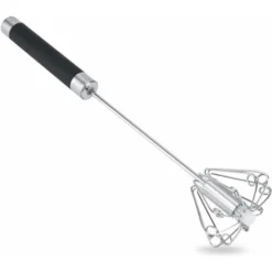 Frullino Per Le Uova Frusta A Mano Acciaio Inossidabile Resistente Alla Ruggine Girevole Ideale