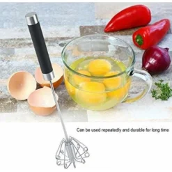 Frullino Per Le Uova Frusta A Mano Acciaio Inossidabile Resistente Alla Ruggine Girevole Ideale -Wenko Negozio 70835848 4
