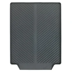 WENKO Tappetino Scolastoviglie Linea Grigio - Tappetino Scolastoviglie, Tappetino Da Lavello Per Stoviglie, TPR, 40 X 3 X 30 Cm, Grigio