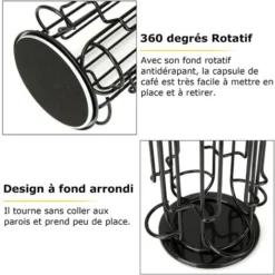 Portacapsule Da 1 Pezzo Per 24 Cialde Dolce Gusto, Contenitore Per Capsule Dolce Gusto, Dispenser Per Capsule Di Caffè, Supporto Per Capsule Di Caffè, Portacapsule Girevole A 360 Gradi -Wenko Negozio 71079006 3