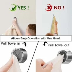 ZOLGINAH Portasciugamani Da Cucina 3 Pezzi, Ganci Per Asciugamani Autoadesivi Porta Asciugamani Con Superficie Adesiva Per Bagno, Cucina -Wenko Negozio 71128614 4